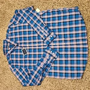 Club Rm stretch plaid dress shirt